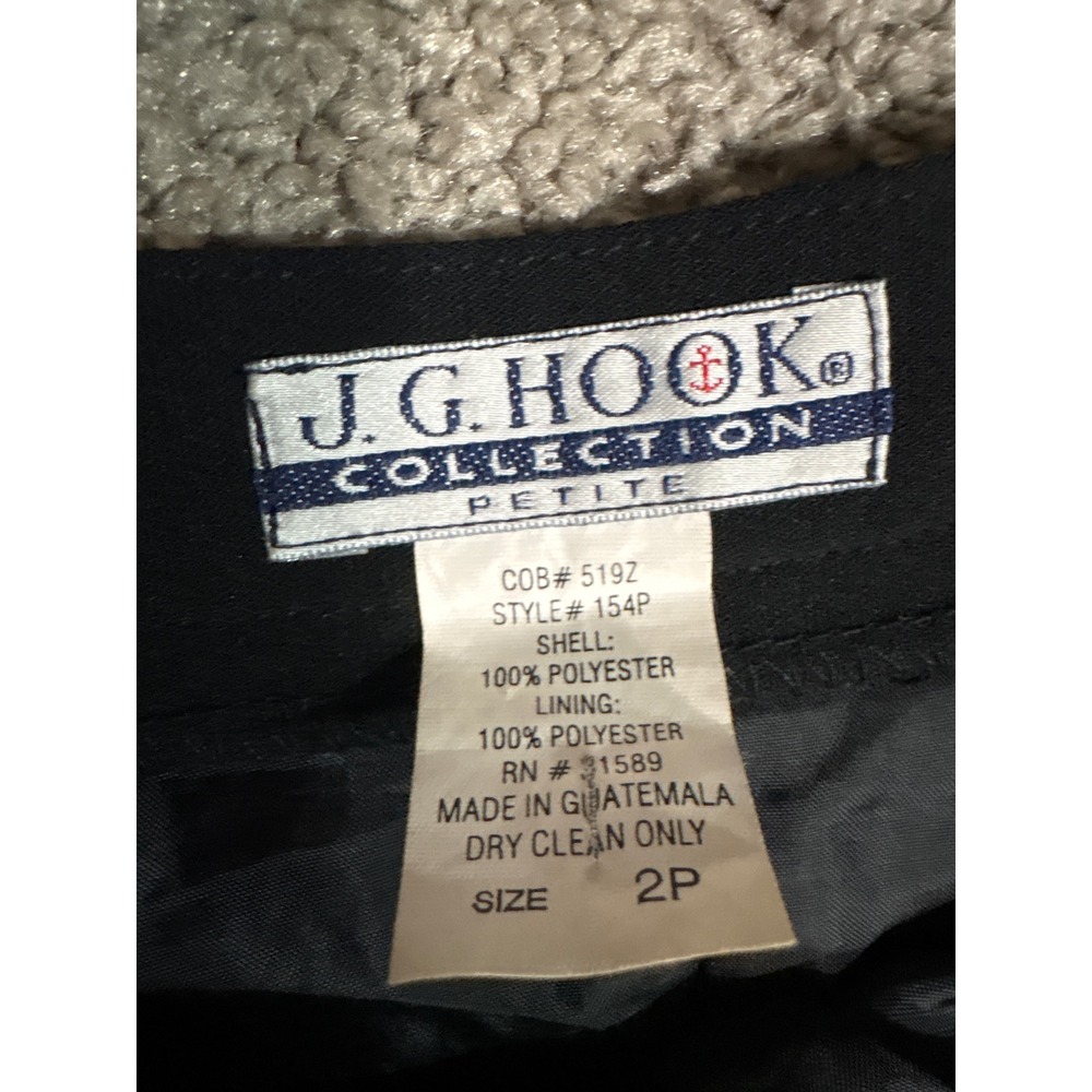 J.G. Hook Collection Petite Black Maxi Skirt Size 2P High Waist Lined Slit y2k - Picture 3 of 7